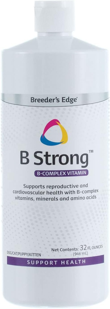 Revival Animal Health Breeder's Edge - B Strong - B Vitamina, Ferro e Supplemento Minerale - Vitamina B per cani, gatti, cuccioli e gattini - 32 oz Liquido