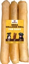 Roll Extra Thick Collagen di Woofley (10-12 pollici - 3 PC) - Chews for Dogs - Bully Stick Rawhide alternativa Dog Chews No Hide Bones for Medium & Large Dogs