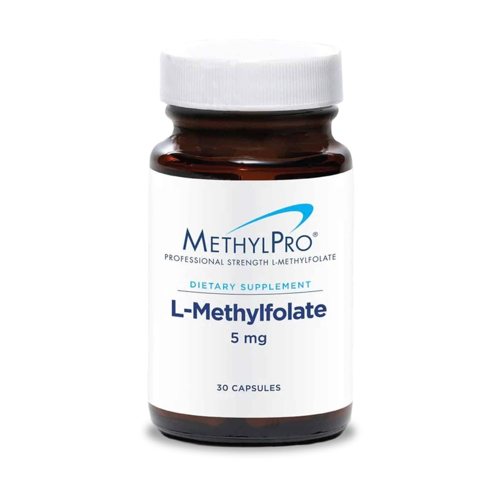 MethylPro L-metilfolate 5 mg - Supporta una mentalità sana - Folato attivo per il supporto di metilazione e reazioni biochimiche - altamente biodisponibile - Dosaggio flessibile - 30 Serve - 30 Capsule