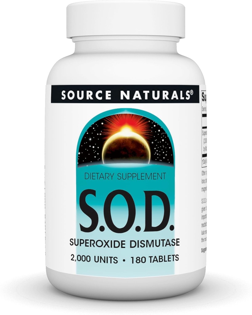 S-O-D, Superoxide Dismutase - Integratore alimentare - 180 compresse