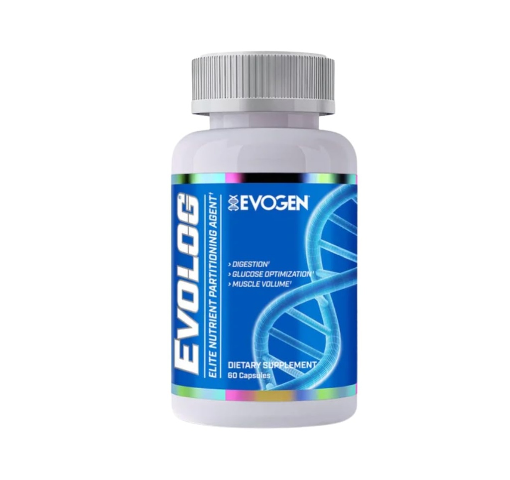 Evogen Evolog - Glucose Disposal Agent (GDA) & Elite Nutrient Partitioning | Mass Gainer & Weight Gainer for Women & Men | Supports Digestion, Glucose Optimization, Muscle Volume | 60 Capsule
