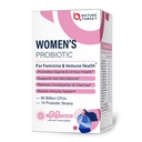 NATURA TARGET Probiotici-per-Donne con Prebiotici, Mirtillo e D-Mannose, 60 miliardi di CFU, Probiotico femminile per la salute digestiva/Gut Health/Immune Booster