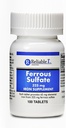 Ferroso supplemento Ferroso Sulfato 325mg da affidabile 1 | Pillole di ferro per le donne e gli uomini | Supplementi di ferro per l'anemia e la carenza di ferro | 100 compresse di ferro per bottiglia