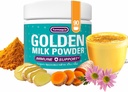 Turmaquik Organic Golden Milk Turmeric Powder, Supporto Immune + Superfood Blend of Ginger, Pepe Nero, Curcumina, Cannella, Cardamomo + Vitamine C, D, B6, B12, Zinc - Immunity Boost