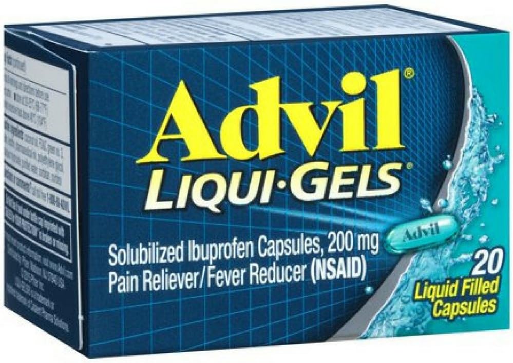 Advil Liqui-Gels 20s dimensione 20s advil ibuprofene dolore liquido riempito capsule 20ct