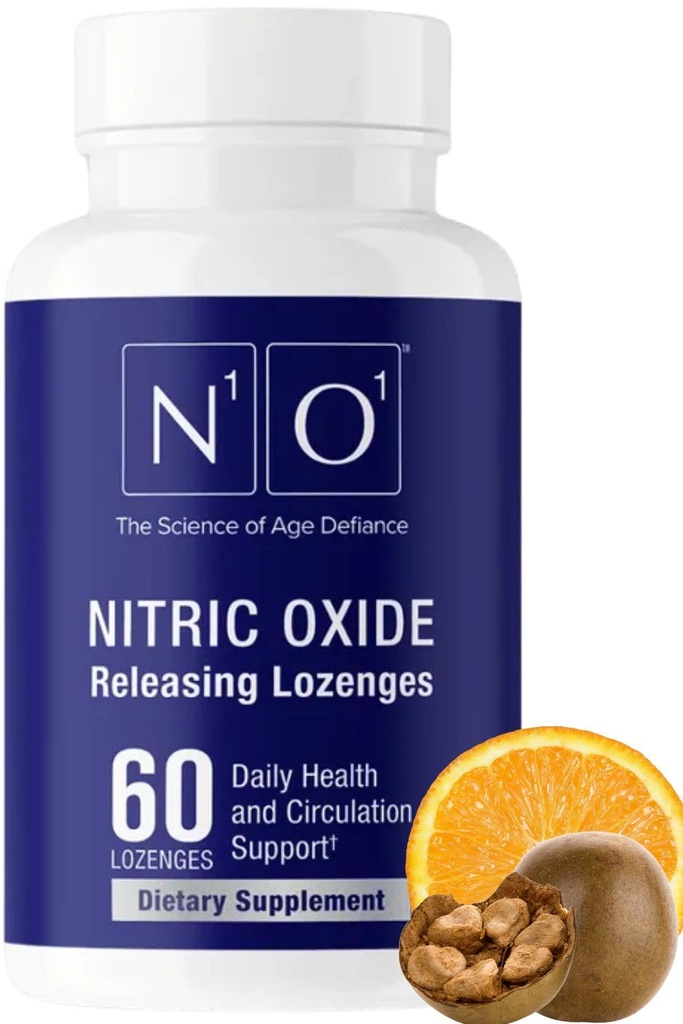 N1O1 Ossido Nitrico Lozenges - 60 Conte - Integratore di ossigeno nitrico per la salute del cuore, Circolazione, Energia, Flusso di sangue, Ossigenazione, Pressione Sana, Supporto cardiovascolare per uomini e donne