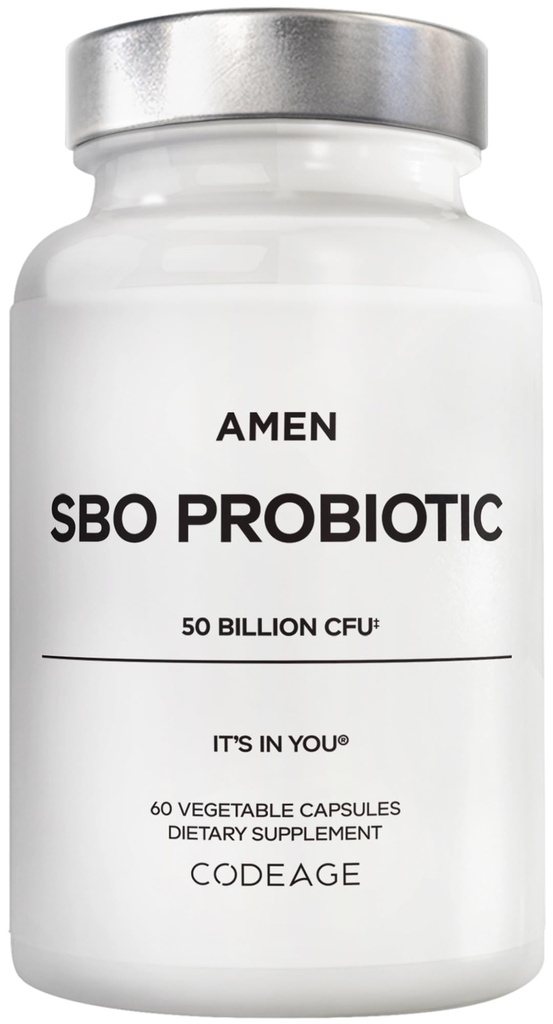 Modifica Probiotici, SBO Probiotici e Prebiotici Organici, 50 miliardi di CFU, Shelf Stable, No Refrigeration Richiesto, Flora Daily Probiotic Formula per Donne & Uomini, Vegan & Non OGM, 60 Capsule