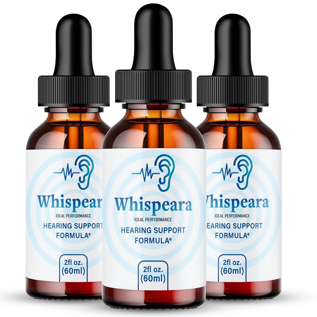 Whispeara Tinnitus Relief for Ringing Ears Drops, Ring Clear Tinnitus Liquid Drops, Massima resistenza, Advanced Formula Hearing Supplement, Ear Ringing Tinnitus, Whispeara Recensioni (3 pacchetto)