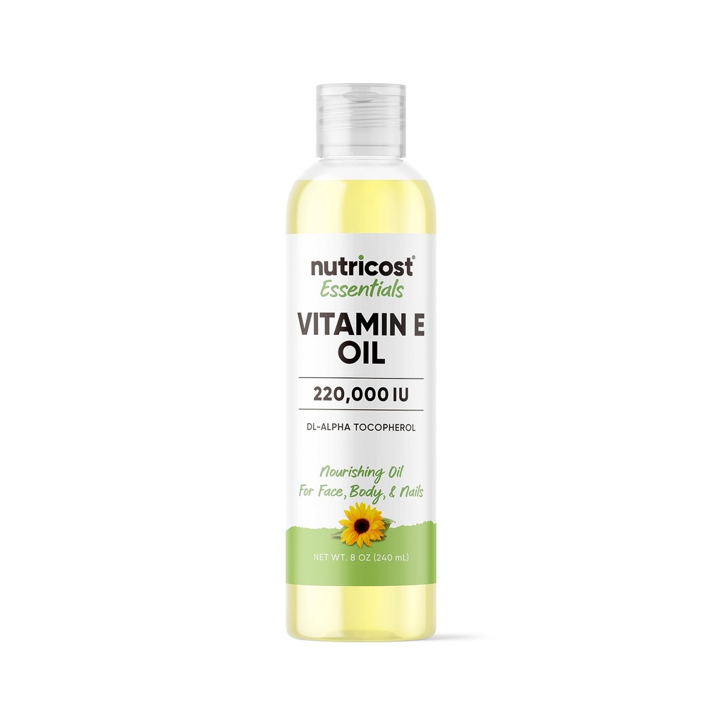 Nutricost Essentials Vitamina E olio (8 once / 230.000 UI) | Vitamina E olio per pelle, capelli e unghie