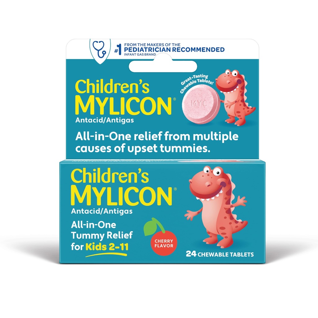 MYLICON Rilievo per bambini per bambini, 24 Tavolini Chewable Aromat Cherry
