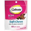 Caltrate Soft Chews 600 Plus D3 Calcium Vitamin D Supplemento, Cioccolato Tartufo - 60 Conte
