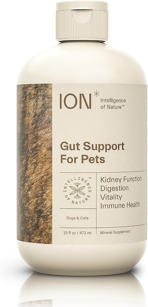 ION* Intelligence of Nature Gut Support for Pets - Liquid Probiotics Drops Alternative for Dogs & Cats, Salute Digestiva per Puppies, Skin & Hair Health - 16 fl oz (Pack of 1)