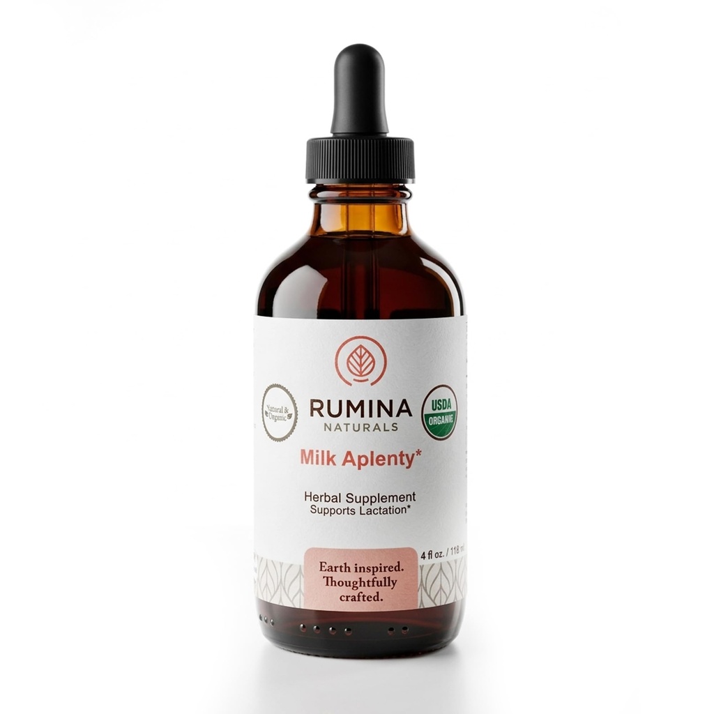 Latte Aplenty Lactation Supplemento: Aumentare la vostra offerta di latte naturalmente! Integratore di allattamento al seno biologico certificato per aumentare la fornitura di latte materno. Fenugreek Integratori Del Latte Del Seno Libero, Vegan (4 Oz)