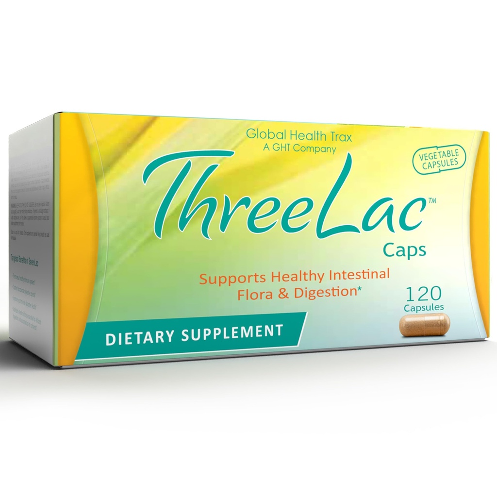 Global Health Trax GHT - Capsule Probiotici TriLac, 120 Count - Supporto Digestivo Comprehensive per Uomini, Donne e Bambini - Sistema Immune e Bilancia Gut, Non OGM