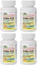 GeriCare Senna Plus Lassativo vegetale naturale con Ammortizzatore di sgabello, Docusate Sodium 50mg, Sennosides 8.6mg 100 Count (Pack of 4)