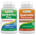 Best Naturals Berberine Plus 1000mg & Quercetin con Bromelain