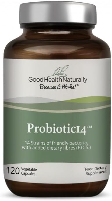 Probiotici 14 - Supplemento digestivo, Gut Cleanse | 120 capsule - Buona salute naturalmente