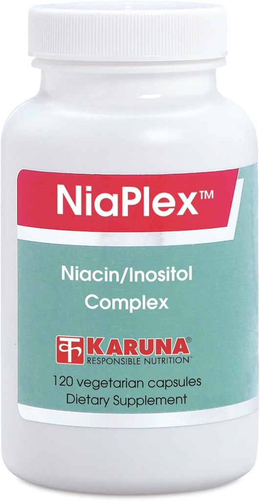 Karuna NiaPlex 120 capsule vegetariane | Niacin 1000mg, Chromium 200mcg | Flush-Free NIACIN