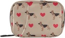 Scatola di pillole German Shepherd Dog Heart 7 giorno Pill Case Travel Pill Organizer Bag con Zipper Portable Weekly Vitamin Medicine Supplemento Holder Pouch Bag