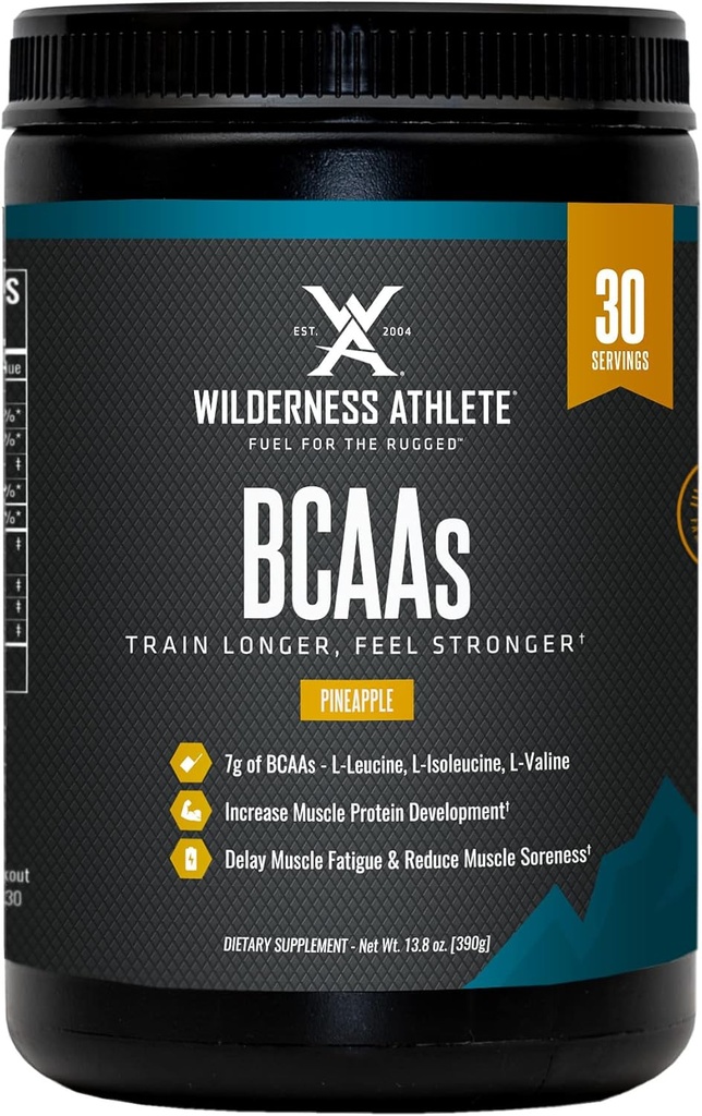 Athlete di selvatica - BCAAs - Polvere di aminoacidi a catena ramificata - Supplemento di aminoacidi essenziali per gli uomini e le donne - Supplemento BCAA con Complesso di aminoacidi ottimale (Pineapple)