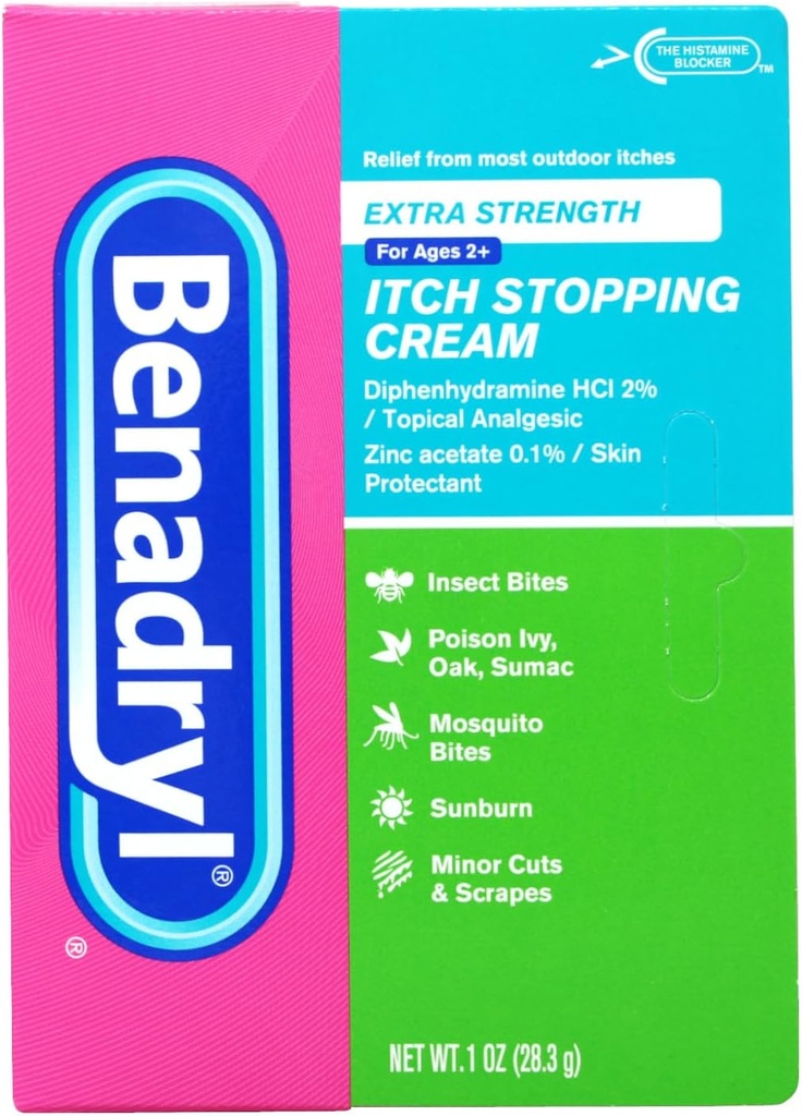 Benadryl Itch Stopping Cream Extra Forza 1 oz (Pack of 5)