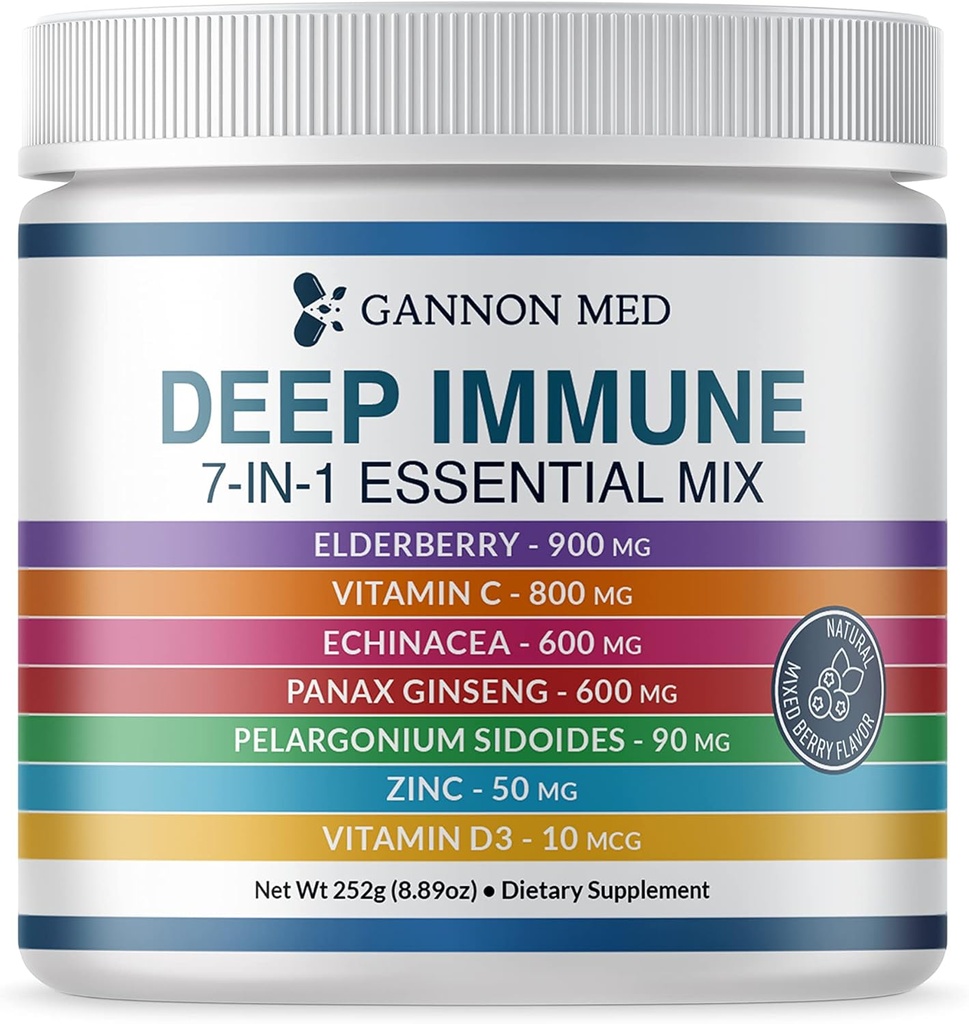 Vitamine di Immunità di difesa finale per adulti e bambini — Capsule di difesa immuni con Elderberry, Vitamina C, Echinacea, Aglio, Panax Ginseng e Zinc — 120 Caps (polvere da 8,8 Oz)