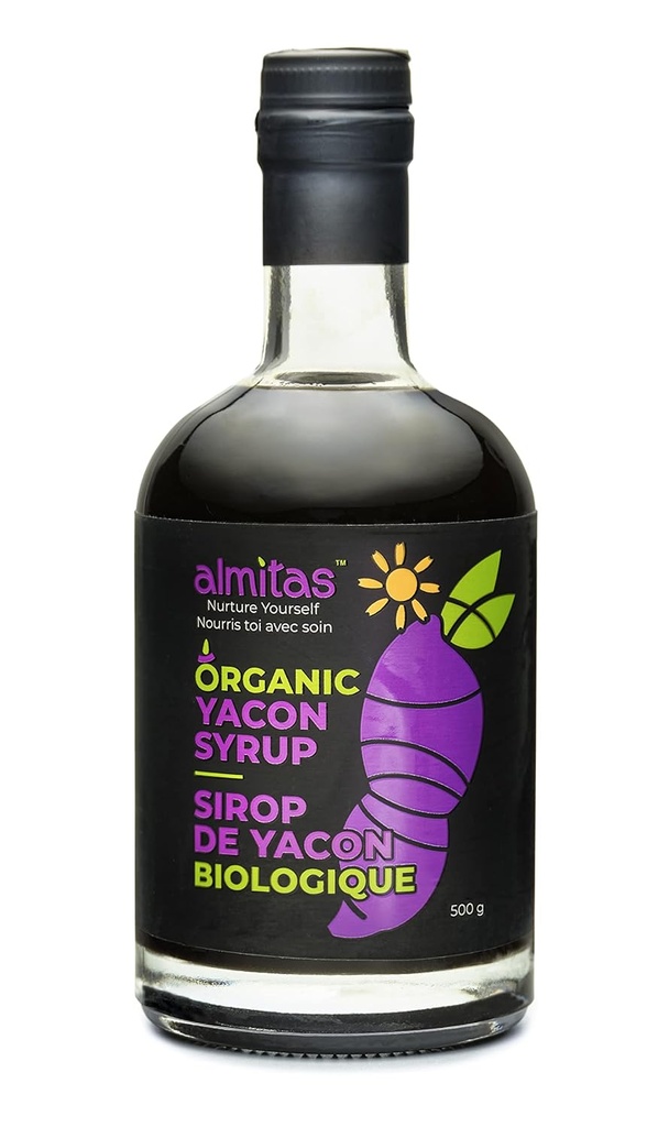Organic Yacon Syrup - Keto, Vegan, Gluten-Free, Raw Food Diets. Prebiotico benefico. Eccellente Fonte di fibra (Fiber). Contenuto di Fructooligosaccharide/FOS.