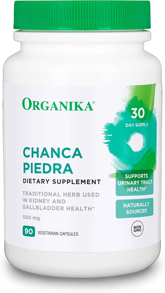 Organika Chanca Piedra 500 mg- Supporto del tratto urinario, supporto del rene e della cistifellea, diuretico, pulizia- 90 vcaps