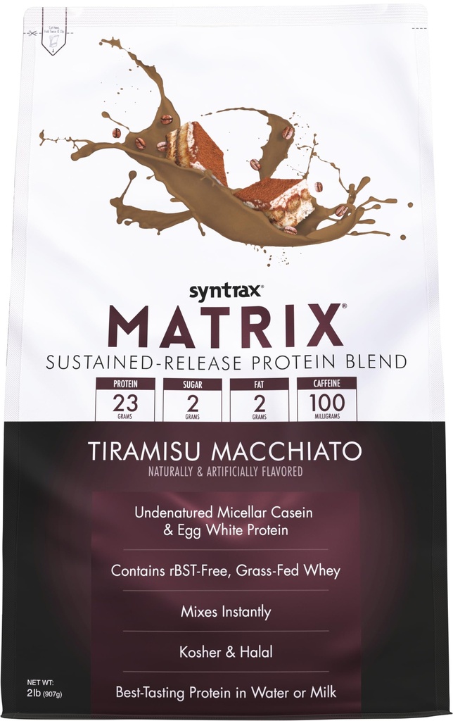 Syntrax Nutrition Matrix - Sustain-Release Protein Blend, Tiramisu Macchiato 2 lbs.