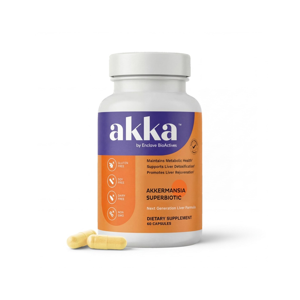 AKKA Premium Liver Cleanse Detox & Repair Superbiotic: Liver Detox, Regeneration, & Restoration Liver Support Supplement with Bio available Pasteurized Akkermansia | Vitality | Metabolism | Immunity