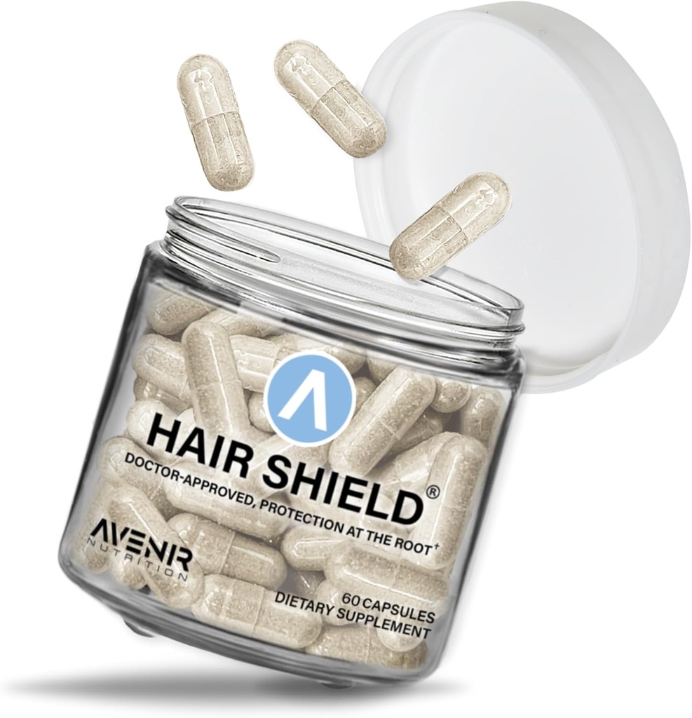 Scudo per capelli | Pelle per capelli e unghie Vitamine per la crescita dei capelli e chiodi più forti, Vitamine Biotina con Calcio e Zinco per donne e uomini, 60 capsule