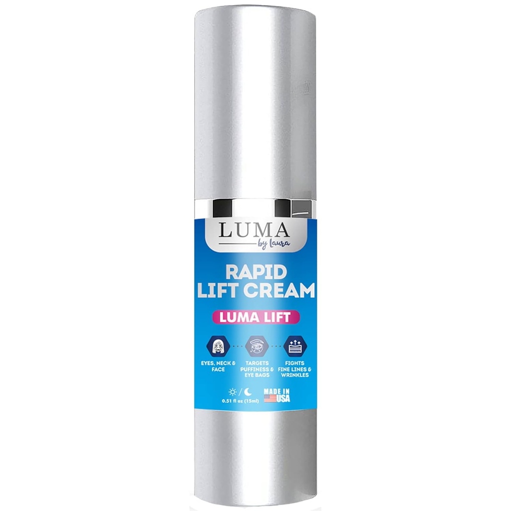 Crema per occhi istantanei per cerchi oscuri e puffie, Borse per occhi e Crema per occhi antirughe - Siero a base vegetale con ingredienti Fast-Acting - Tightens e Sculpts Skin - Made in USA - 0.5 fl oz