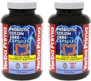 Yerba Prima Prebiotic Colon Care Capsule Dietetici Fibra, 180 Conte, (Pacchetto di 2) - Cinque Forme di Fibra Plus FOS Prebiotici Supplemento - Solubile & Insolubile per Regolarità & Supporto Digestivo