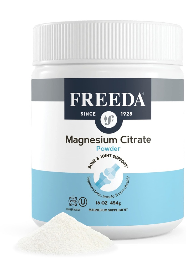 Polvere di citrato di magnesio - Polvere di Magnesio pura Gluten Free - Supplemento di Citrato di Magnesio di Adulti e Bambini Citrato di Magnesio Organico Citrato Bevanda - Mag Citrato Magnesio Supplementi minerali - 16 oz