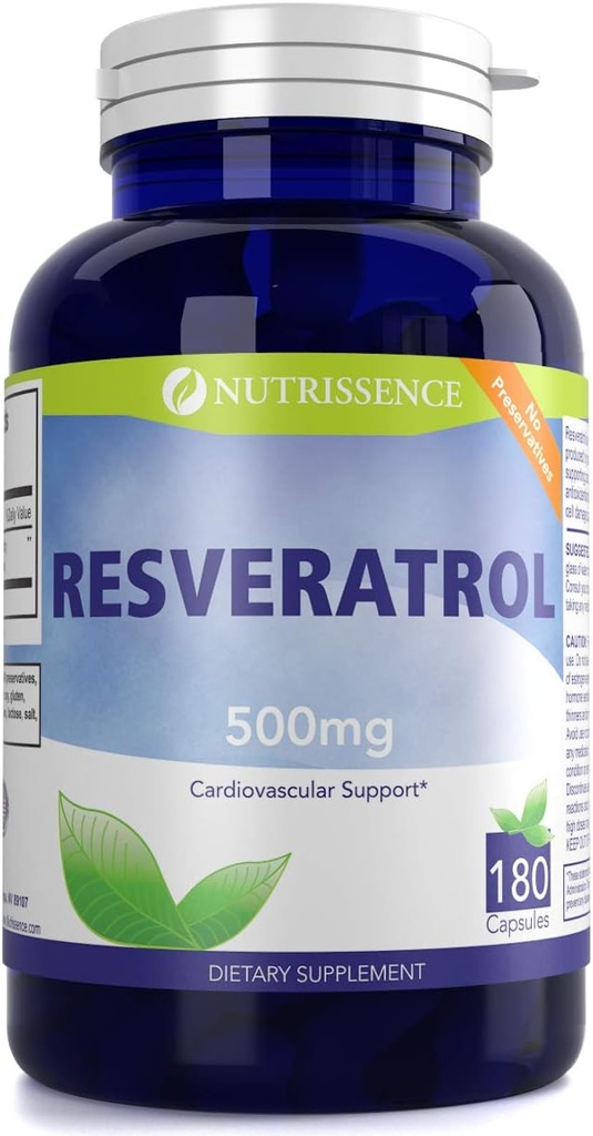 Resveratrolo 500mg 180 Capsule 90 Serve di 1000mg o 60 Serve di 1500mg