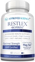 Scienza approvata Restlex - 420 mg Magnesio Glycinate Blend, L-teanina 200 mg - 60 capsule