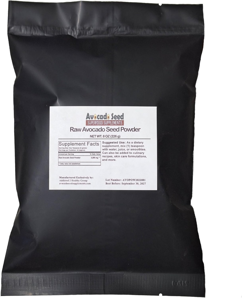Avocado Seed Granules 8 Ounces - Antiossidanti,Fiber, Colesterolo,Heart Health,Skin Care-Made in USA-Original Manufacturer