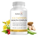 4-in-1 Integratore del complesso di equilibrio ormonale femminile | Rosehip, Pueraria & Evening Primrose con Soy Isoflavones | Ciclo mestruale, Menopausa, livello energetico & supporto della pelle sano