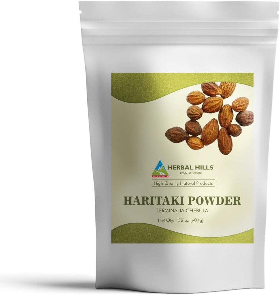 HERBAL HILLS Haritaki Polvere Terminalia Chebula Inknut | 2 Pound/32 Oz | Confezione di 1