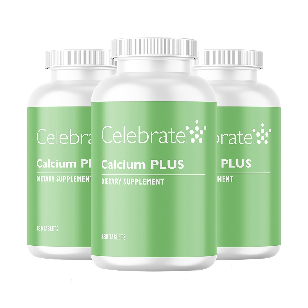 Celebrare Vitamine Calcio Plus – Citrato di Calcio 600mg, 600 IU Vitamina D3 & 50mg Magnesio per Chirurgia Post Bariatrica - Gluten-Free & Sugar-Free - 540 Tablet non-Chewable