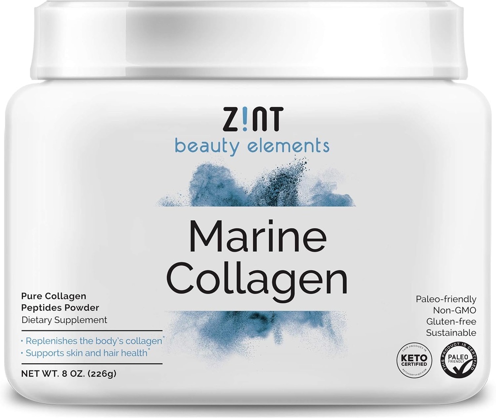 Polvere di collagene marino idrolizzata (8 oz): Anti Aging Collagen Peptides Integratori proteici dal Giappone - Unflavored, Paleo Certificato, Sostenibile, Non OGM - Bellezza, Pelle, Capelli e Unghie