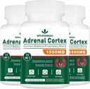 11-in-1 supplemento di supporto surrenale, supplemento di clenbuterolo con acido pantotenico e Ashwagandha - Supporta la funzione surrenale sana, energia e relax - 180 capsule