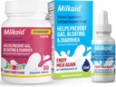 Milkaid Junior Lactase Enzyme Chewable Tablets Lactase Drops for Lactose Intolerance Relief | Previene Gas, Bloating, Diarrhea in Children | Fast Acting Dairy Digestive Supplement |