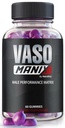 VasoManix Gummies, Vaso Manix Classic Male Supplement, Formula naturale per gli uomini, Gomma Premium per sostenere le prestazioni, la fiducia e la salute generale, Recensioni ufficiali (60 Gummies)