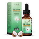Integratori di zinco organici per bambini, adulti - Zinc Sulfate - Supplemento di zinco liquido - Gocce di zinco ionico puro in olio di cocco per il supporto immunitario, pelle - NO Preservatives & Great Taste - 100 Vegan Servings