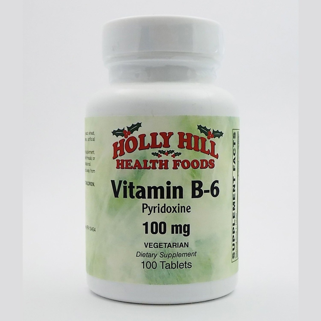 Holly Hill Health Foods, Vitamina B6, 100 compresse