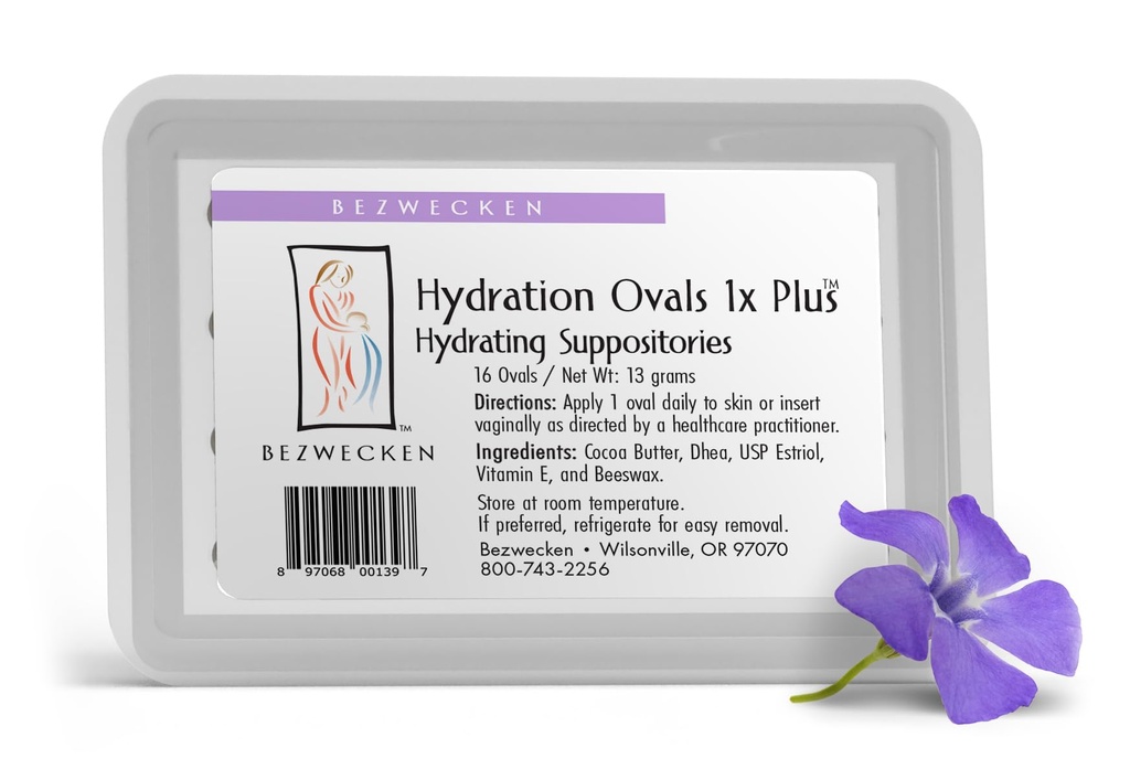 Bezwecken – Ovali d'idratazione 1x Plus DHEA – 16 Suppositori Ovali - Stessa Formula Fiduciata - Professionalmente formulato per alleviare l'essiccamento vaginale in Menopausal Women - Sicuro, Naturale & Paraben Free