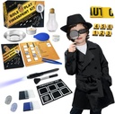 Spy Kit per bambini Detective Outfit Fingerprint Toys Regali per 5 6 7 8 9 10 11 anni Ragazzi Vecchi Investigation Role Play Vestire Costume Scienza educativa Agente segreto Finger Print Identificazione