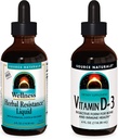 Sorgente Naturals Supplementi liquidi, resistenza alle erbe e 2000 bottiglie di vitamina D-3-4 oz