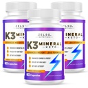 ZELSO (3 Pack) K3 Pillole di perdita di peso minerale per le donne e gli uomini, K3 Pillole minerali - K3 Minerale di sale, Vitamina + K3 Capsule Supplemento per la perdita di peso Keto - 3 mesi di alimentazione